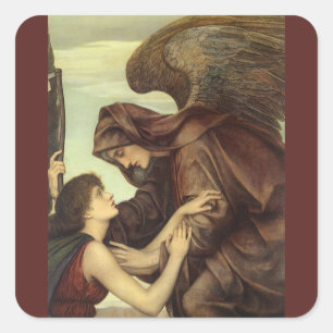 Adesivo Quadrado Angel of Death de Evelyn De Morgan