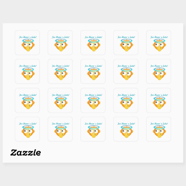 Adesivo Quadrado Angelic Surprise emoji (Folha)