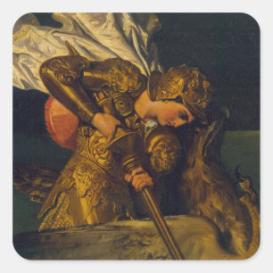 Adesivo Quadrado Angélica do salvamento de Ruggiero