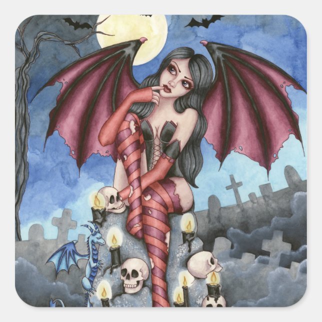 Adesivo Quadrado Angelique - Vampire Fairy Sticker (Frente)