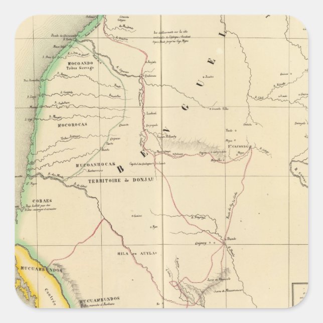 Adesivo Quadrado Angola, Namíbia 44 (Frente)