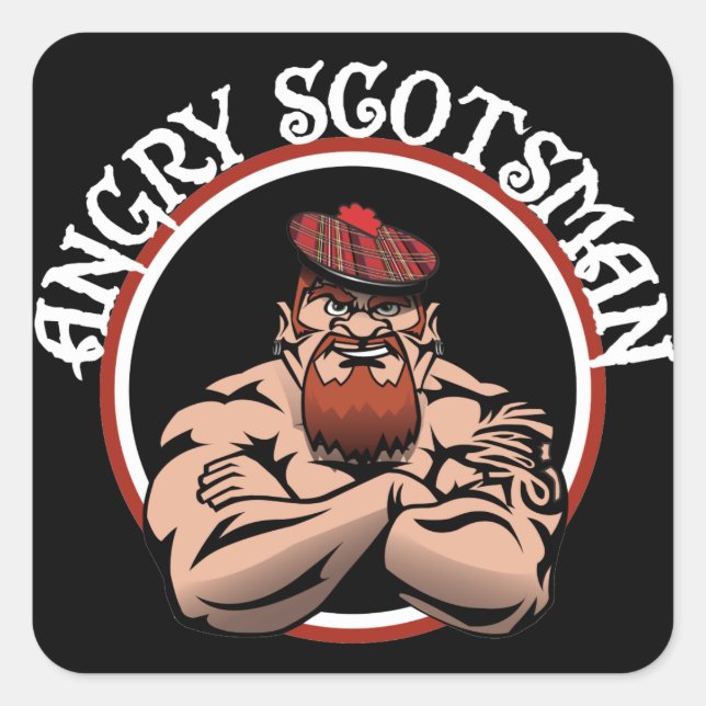 Adesivo Quadrado Angry Scotsman 2015 (Frente)