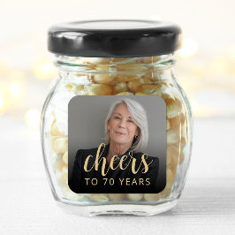 Adesivo Quadrado Animadores de Fotos da Festa de aniversário 70