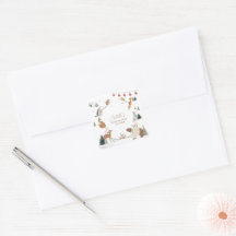 Animais da Floresta de Inverno Chuvada de Bebê