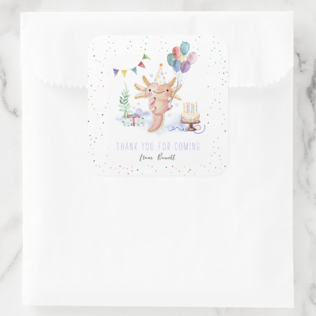 Adesivo Quadrado Animais De Partido Simples Modernos Obrigado Cláss (Bolsa)