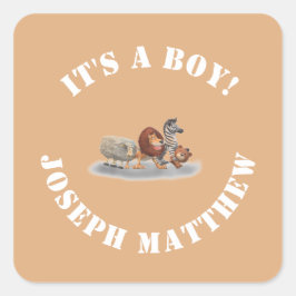 Adesivo Quadrado Animais Enchidos Cujos Animais Foram Considerados