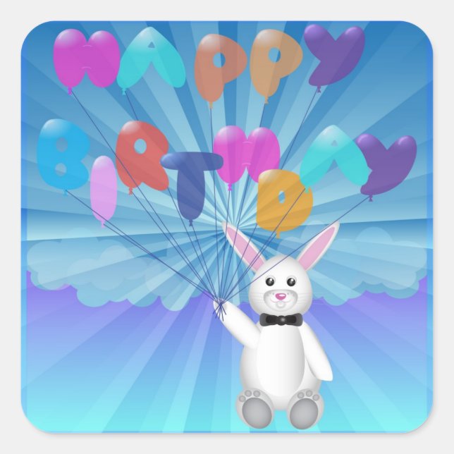 Adesivo Quadrado aniversário (Frente)