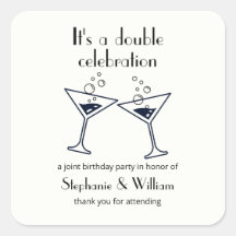 Aniversário comum de Celebração Dupla Branca Moder