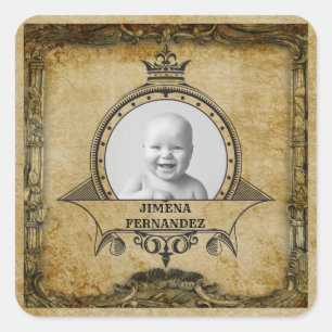 Adesivo Quadrado aniversário de 30 anos Elegant Vintage Retro Adic