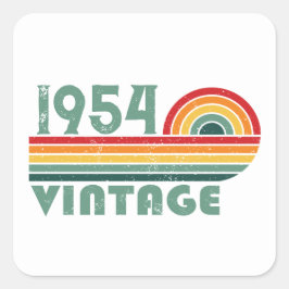 Adesivo Quadrado aniversário de 70 anos personalizado de 70