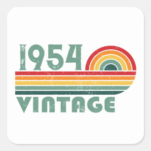 Adesivo Quadrado aniversário de 70 anos personalizado de 70