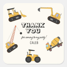 Aniversário de criança de Caminhão de Construção