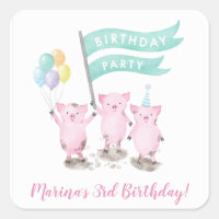 Aniversário de criança rosa-rosa