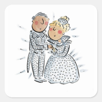 Adesivo Quadrado Aniversário de Diamond