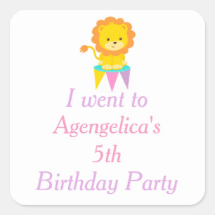 Adesivo Quadrado Aniversário do Grande Circo Carnaval 'Eu fui para'