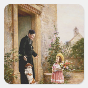 Adesivo Quadrado Aniversário do Padre