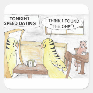 Adesivo Quadrado Aniversário, o caminho do periquito