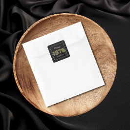 Adesivo Quadrado Aniversário Retro Vintage 1976 50º Aniversário