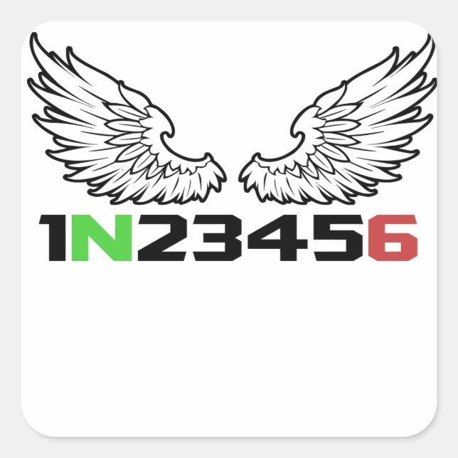Adesivo Quadrado anjo 1N23456 (Frente)