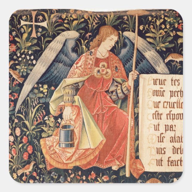 Adesivo Quadrado Anjo com uma esponja acoplada a uma haste (Frente)