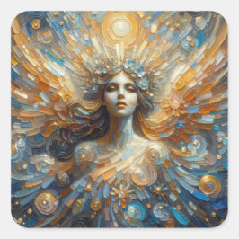 Adesivo Quadrado Anjo das Minhas - Coleção de Arte da Série Angel