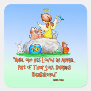 Adesivo Quadrado Anjo do salvamento