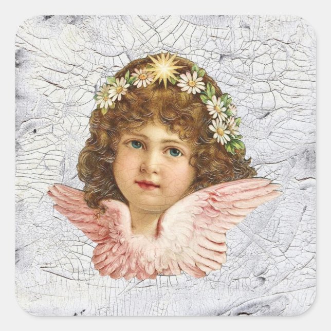 Adesivo Quadrado Anjo estalado (Frente)