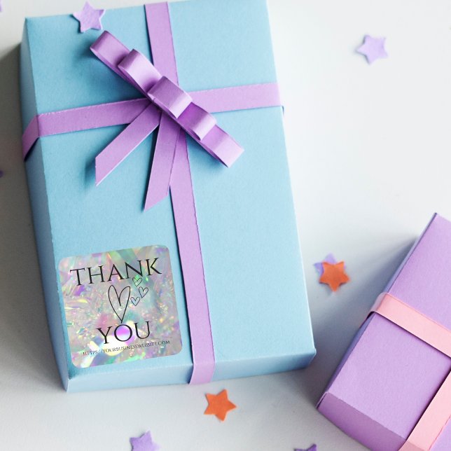 Adesivo Quadrado Anjo Iridescente Tinsel Obrigado Pinheiros (Criador carregado)