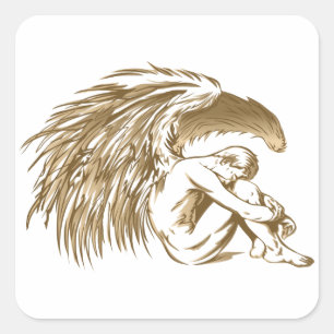 Adesivo Quadrado Anjo masculino