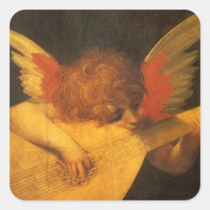 Adesivo Quadrado Anjo Musical da Renascença de Rosso Fiorentino