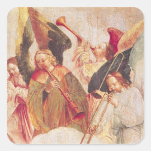 Adesivo Quadrado Anjos Musicais