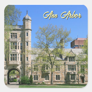 Adesivo Quadrado Ann Arbor Michigan Sticker - Square Quad