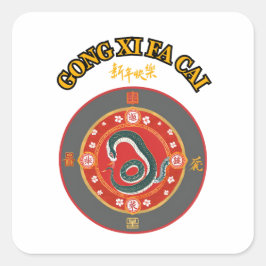 ADESIVO QUADRADO ANO NOVO CHINÊS