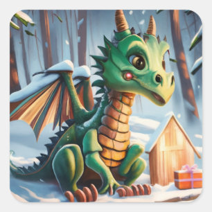 Adesivo Quadrado Ano Novo Chinês Da Porta copos Do Dragão Sandstone