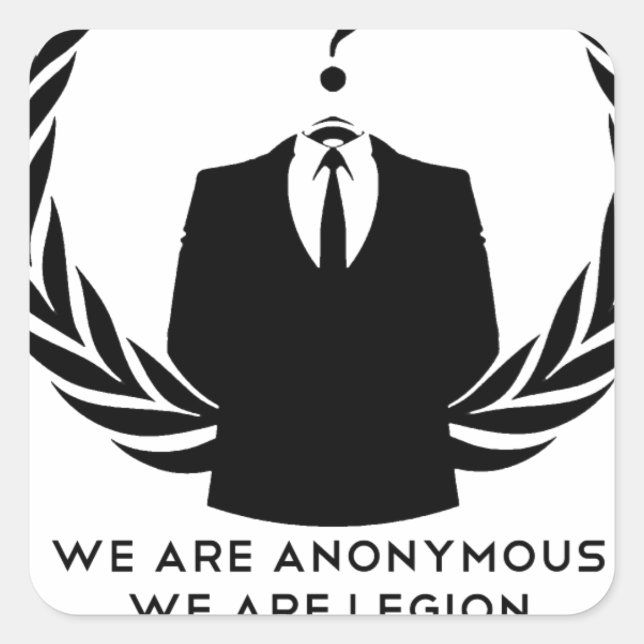 Adesivo Quadrado Anonymous (Frente)