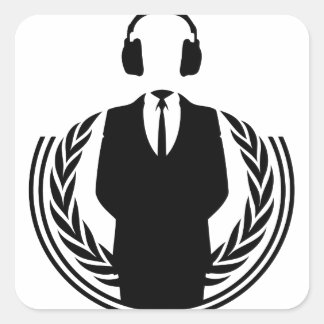 Adesivo Quadrado Anonymous DJ