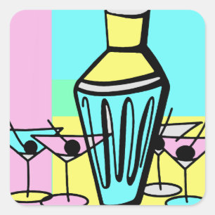 Adesivo Quadrado Anos 50 Martini