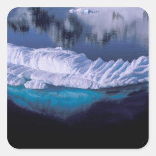 Adesivo Quadrado Antártica, Paradise Bay. Iceberg em cristal