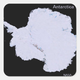 Adesivo Quadrado Antártica por Satélite NASA