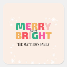 Adesivo Quadrado Antecedentes De Biege E Feliz Natal