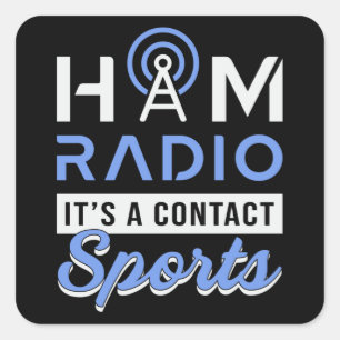 Adesivo Quadrado Antenna Amateur Code Gift Idea