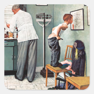 Adesivo Quadrado Antes do tiro ou no doutor