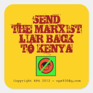 Adesivo Quadrado Anti Obama