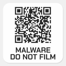 Adesivo Quadrado Anti-Surveillance Armor - Advertência sobre malwar