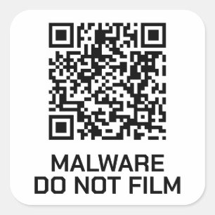 Adesivo Quadrado Anti-Surveillance Armor - Advertência sobre malwar