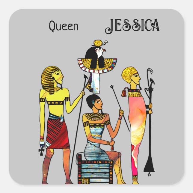 Adesivo Quadrado Antigo Egito Faraó Lavish Ormamentation (Frente)