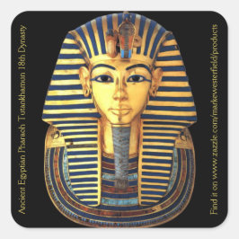 Adesivo Quadrado Antigo Pharaó Egípcio Tutankhamun 18ª dinastia