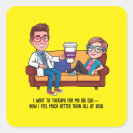 Adesivo Quadrado ANTISTRESS psychiatrist THERAPIST MENTAL HEALTH