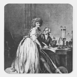 Adesivo Quadrado Antoine Laurent Lavoisier e sua esposa