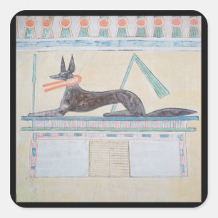 Adesivo Quadrado Anubis, deus egípcio do morto